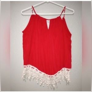 No Boundaries Tops | Cute
Crochet Tank! | Color: Red | Size..7-9.